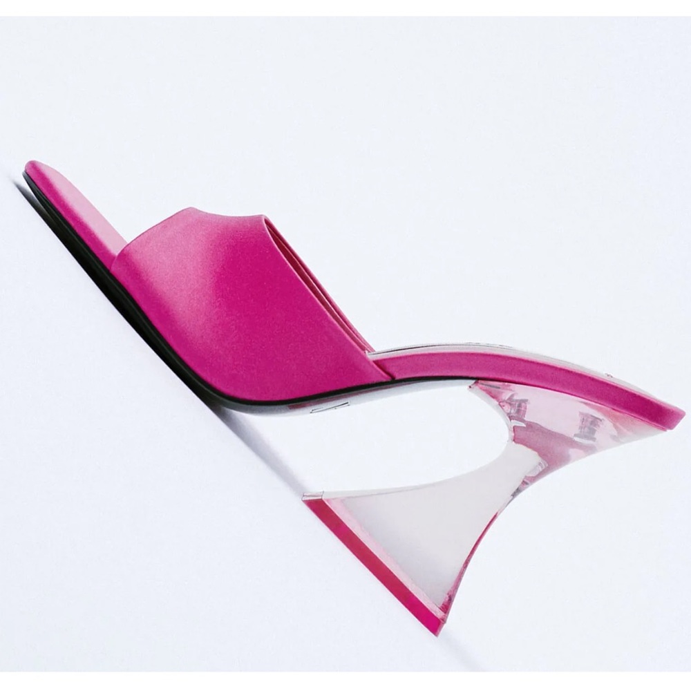 ZARA - HIGH-HEEL SANDALS WITH METHACRYLATE PINK HEELS